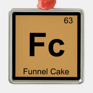 Fc - Trechter Cake Chemie Periodiek Systeem Symboo Metalen Ornament