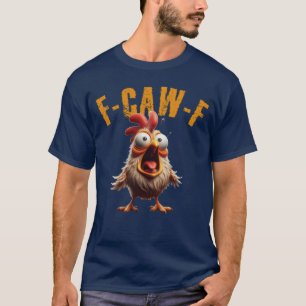 FCAWF Grappige Kip Schreeuw Humor retro T-shirt