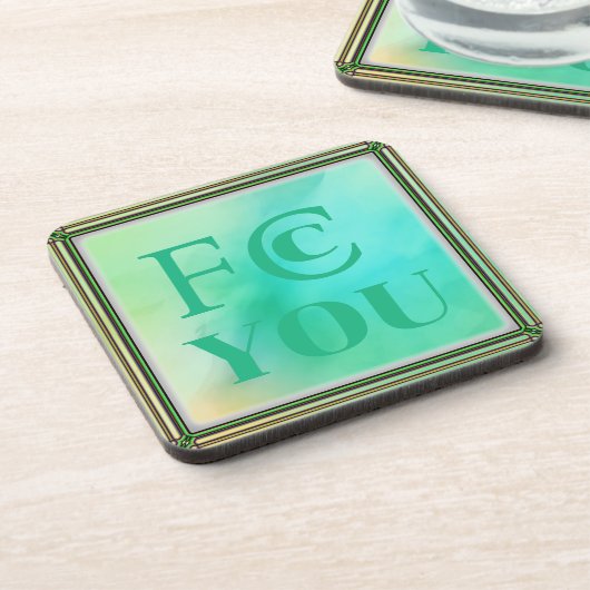 FCC YOU Drank Coaster Bier Onderzetter (Linkerzijde)