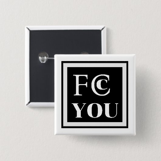 FCC YOU Koelkastknop Vierkante Button 5,1 Cm (Voorkant /achterkant)