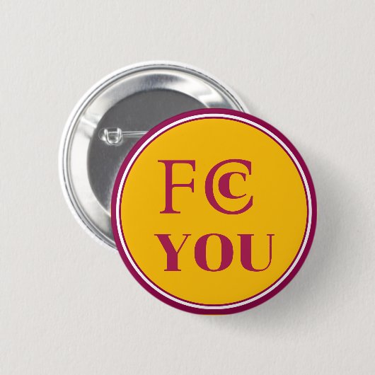 FCC YOU Koelkastmagneet Ronde Button 5,7 Cm (Voorkant /achterkant)
