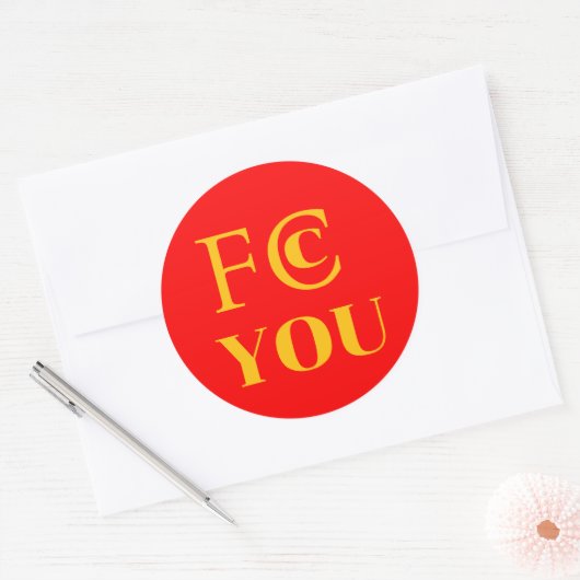 FCC YOU Sticker (Envelop)