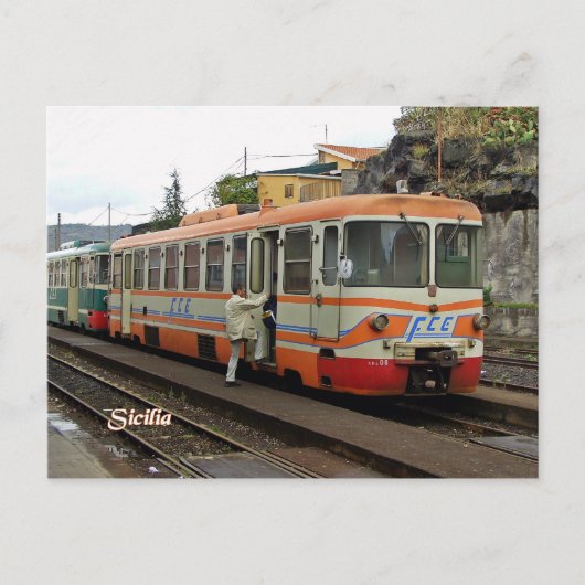 FCE Ferrovie Circum Etnea te Bronté Briefkaart (Voorkant)