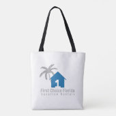 FCF Blauwe en Grijze Canvas tas (Achterkant)