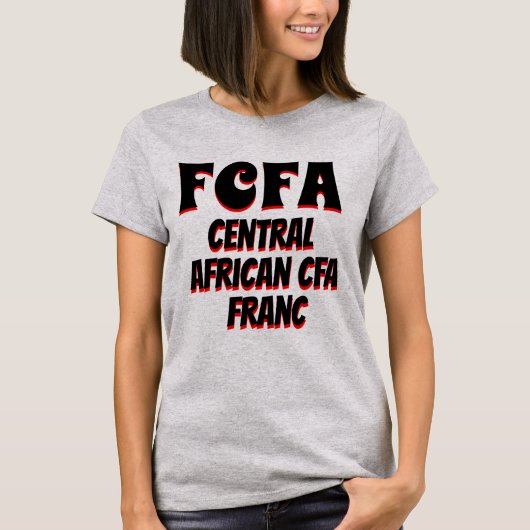 FCFA Central African CFA franc grijs T-shirt (Voorkant)