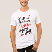 Fck 14 februari, ik hou van je elke dag Tri-Blend shirt (Voorkant)
