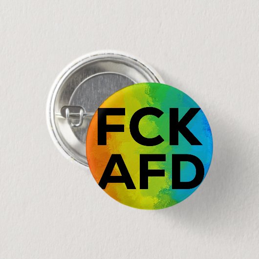 FCK AFD Cutout Regenbogen schwarz Ronde Button 3,2 Cm (Voorkant /achterkant)