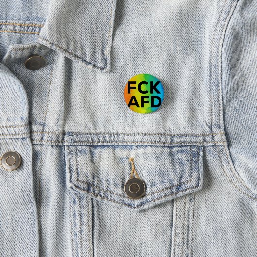FCK AFD Cutout Regenbogen schwarz Ronde Button 3,2 Cm (In situ)
