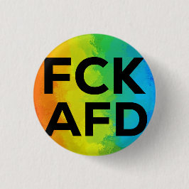 FCK AFD Cutout Regenbogen schwarz Ronde Button 3,2 Cm