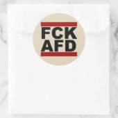 "Fck AfD", runder Aufkleber Ronde Sticker (Tas)