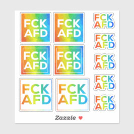 FCK AFD Stickersheet Regenbogen Sticker