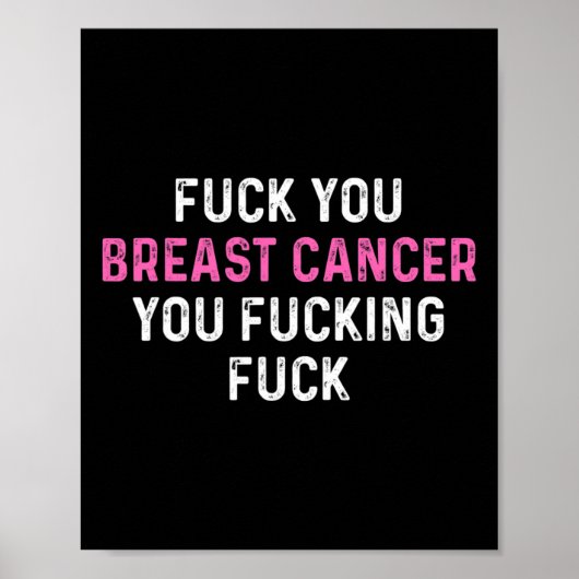 FCK Borstkanker Leuk borstkankerbewustzijn Poster (Voorkant)