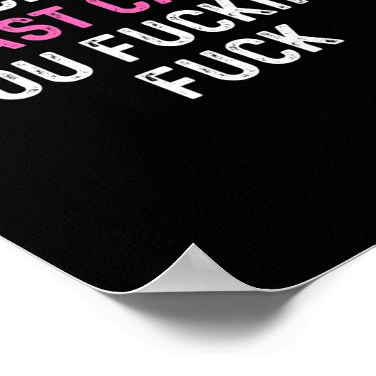 FCK Borstkanker Leuk borstkankerbewustzijn Poster (Hoek)