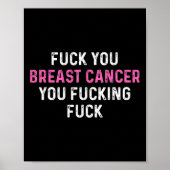 FCK Borstkanker Leuk borstkankerbewustzijn Poster (Voorkant)