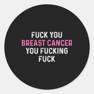FCK Borstkanker Leuk borstkankerbewustzijn Ronde Sticker