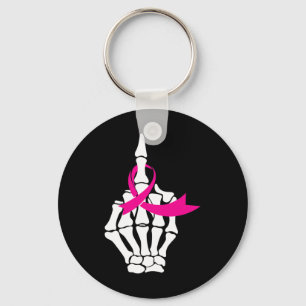 FCK Borstkanker Middenvinger Roze Lint Awaren Sleutelhanger