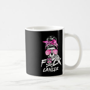 FCK Borstkanker Vrouwen Warrior Roze Lint Messy Koffiemok