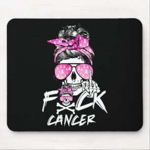 FCK Borstkanker Vrouwen Warrior Roze Lint Messy Muismat