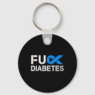 FCK Diabetes Awareness Lint Type 1 Een Twee 2 T1D Sleutelhanger