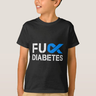 FCK Diabetes Awareness Lint Type 1 Een Twee 2 T1D T-shirt