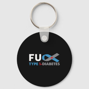 FCK Diabetes Type 1 Awareness Support Survivor GIF Sleutelhanger