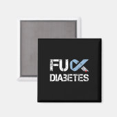 FCK Diabetes Warrior Awareness Magneet (Voorkant / Achterkant)