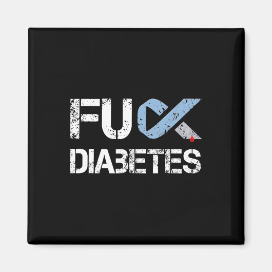 FCK Diabetes Warrior Awareness Magneet (Voorkant)