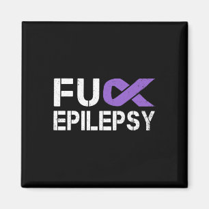 FCK Epilepsie Bewustzijn Maand Paarse Lint Warrior Magneet