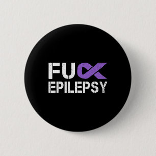 FCK Epilepsie Bewustzijn Maand Paarse Lint Warrior Ronde Button 5,7 Cm