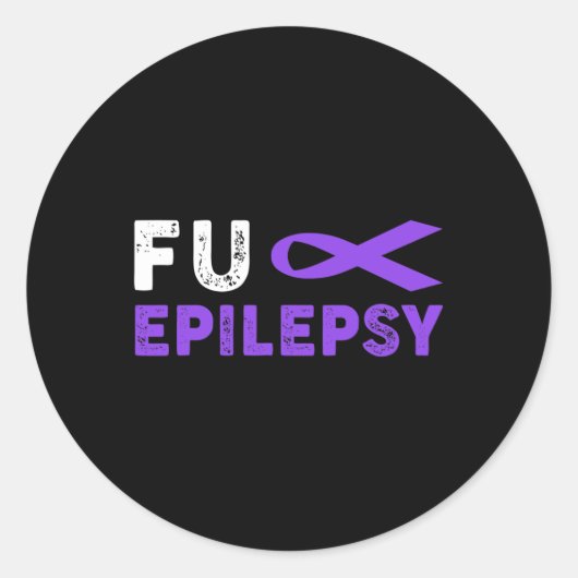 FCK Epilepsie Bewustzijnsondersteuning Overlevende Ronde Sticker (Voorkant)