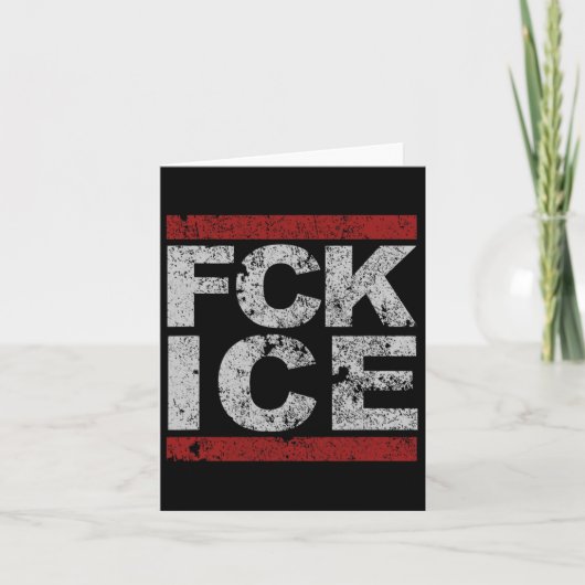 Fck Ice Distressed Kaart (Voorkant)