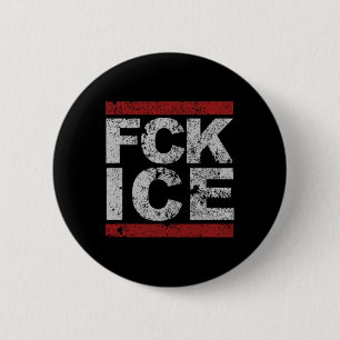 Fck Ice Distressed Ronde Button 5,7 Cm