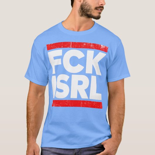 FCK ISRL Bold Protest Resistance Typografie T-shirt (Voorkant)
