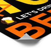 Fck It Let's Drink Beer - Grappig onbeleefd Drink Poster (Hoek)