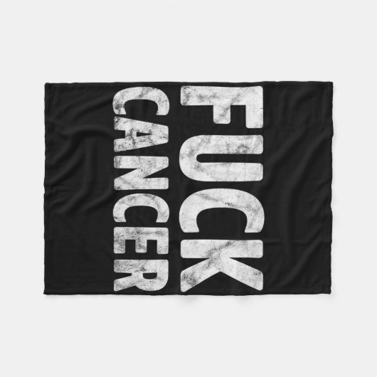 FCK Kanker Borstkanker Bewustzijnscadeau ontsteld Fleece Deken (Voorkant (Horizontaal))
