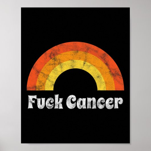 FCK Kanker Borstkanker Bewustzijnscadeau ontsteld Poster (Voorkant)