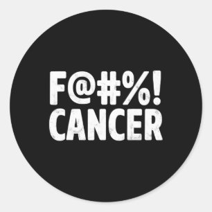FCK Kanker Borstkanker Bewustzijnsgeschenken Distr Ronde Sticker