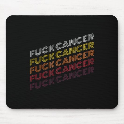 FCK Kanker Retro Borstkanker Awareness G Muismat (Voorkant)