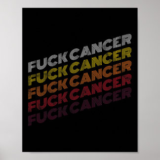 FCK Kanker  Retro Borstkanker Awareness G Poster