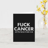 FCK Kanker Roze borstkanker Bewustzijn Kaart (Gele Bloem)