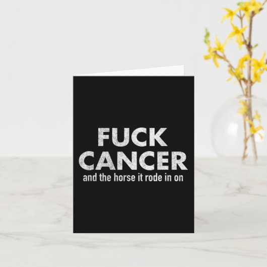 FCK Kanker Roze borstkanker Bewustzijn Kaart (Gele Bloem)