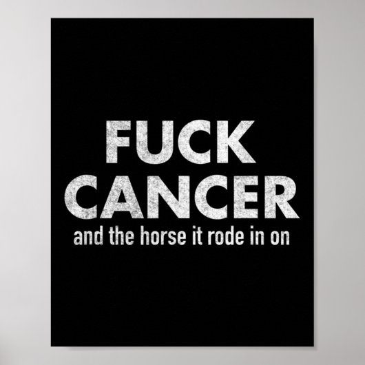 FCK Kanker Roze borstkanker Bewustzijn Poster (Voorkant)