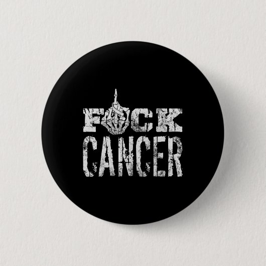 FCK Kanker Skelet Middenborstkanker Bewustzijn Ronde Button 5,7 Cm (Voorkant)