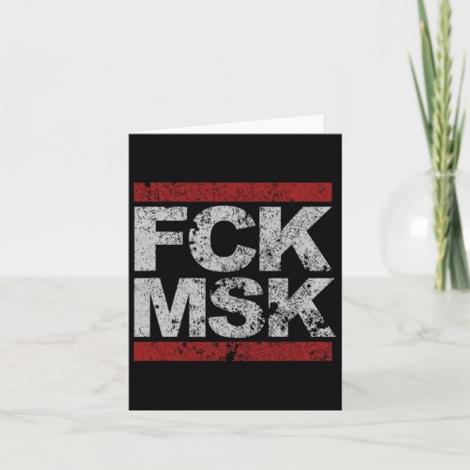 FCK-masker verontrust Kaart (Voorkant)