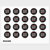 FCK-masker verontrust Ronde Sticker (Vel)