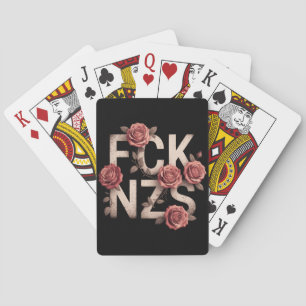 FCK NZS Flowery Against Right No Nazi's LGBTQ+ Pokerkaarten