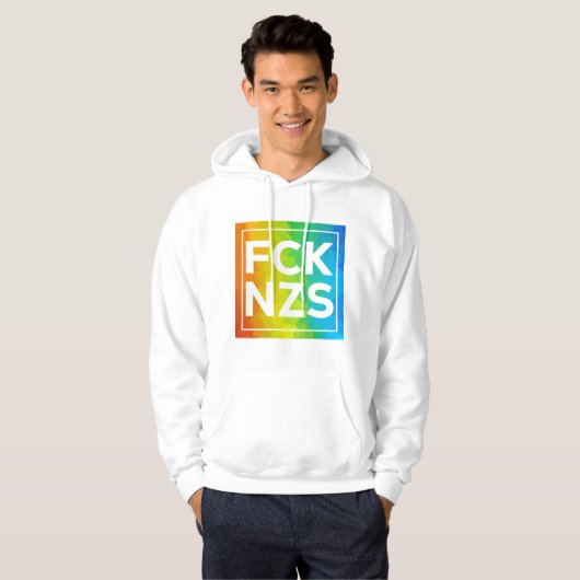 FCK NZS Regenbogen Uitsnede Hoodie (Voorkant volledig)