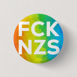 FCK NZS Uitsnede Regenbogen weiß Ronde Button 3,2 Cm