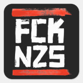 FCK NZS VIERKANTE STICKER (Voorkant)
