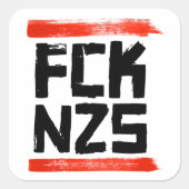 FCK NZS VIERKANTE STICKER (Voorkant)
